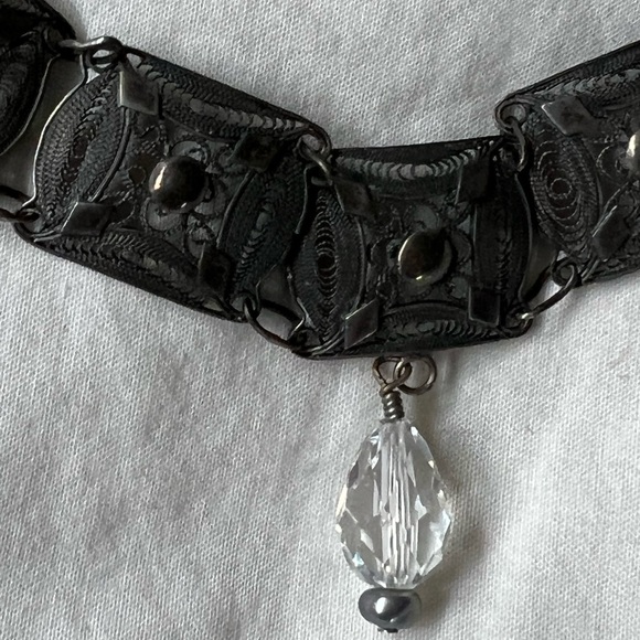Silver Chocker with Crystal - Picture 3 of 4